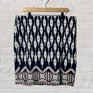 Ann Taylor Lined Patterned Skirt Size 14